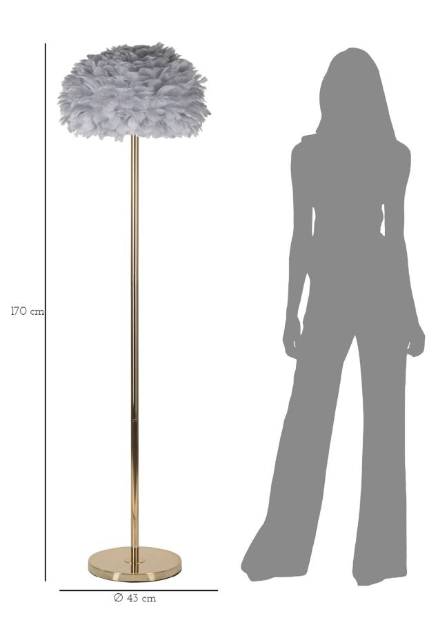 Glam lampe i jern og plast – 43x170 cm