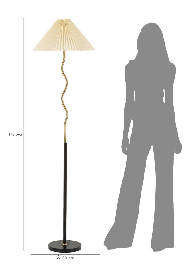 Glam lampe i jern og plast – 46x172 cm