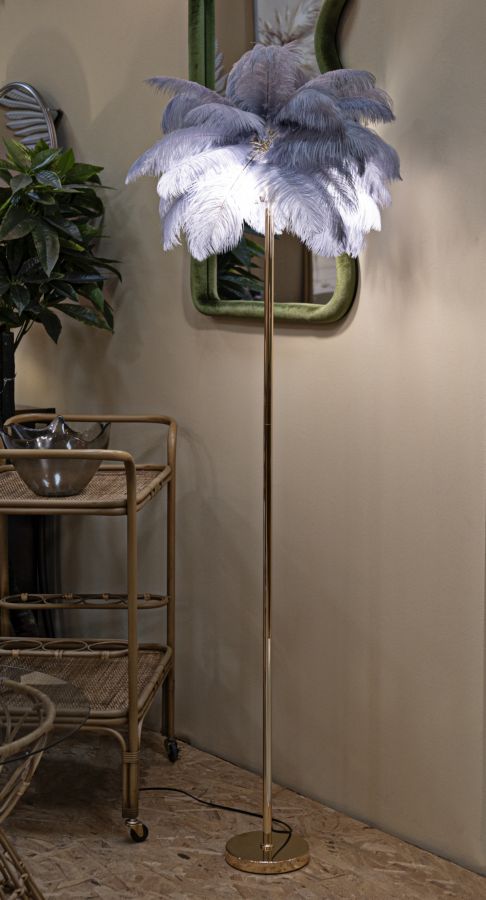 Glam lampe i jern og plast – 55x160 cm