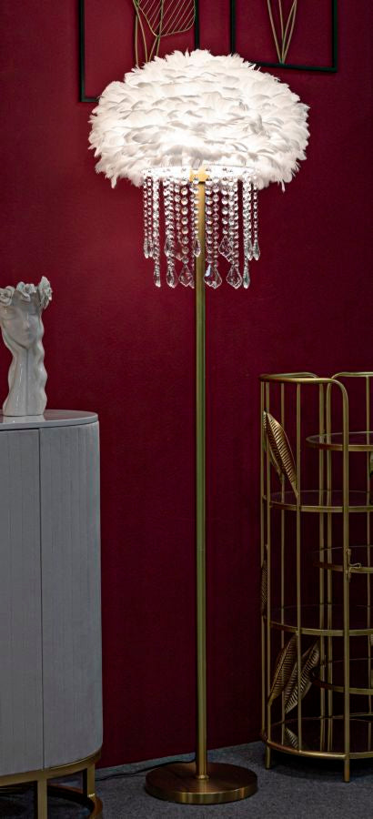 Glam gulvlampe i jern og plast – 40x165 cm