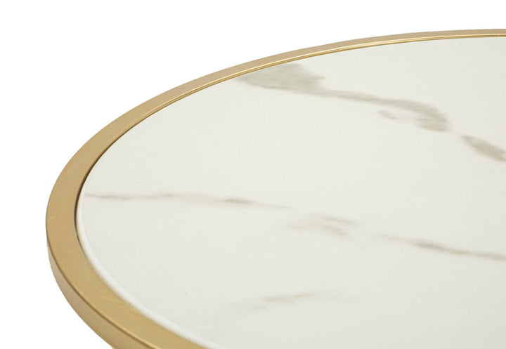 Glam sengebord i træ, mdf, metal og plast – 43x48 cm