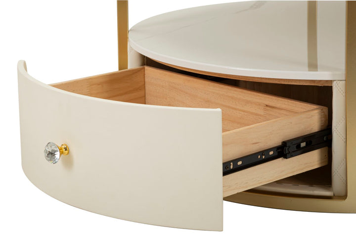 Glam bord i træ, mdf, metal – 75x40 cm