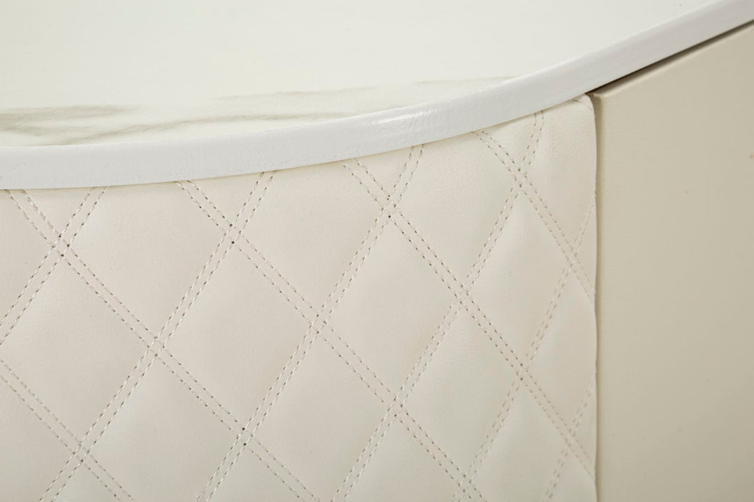 Glam kommode i guldfarve, træ, mdf, metal – 120x40x85 cm