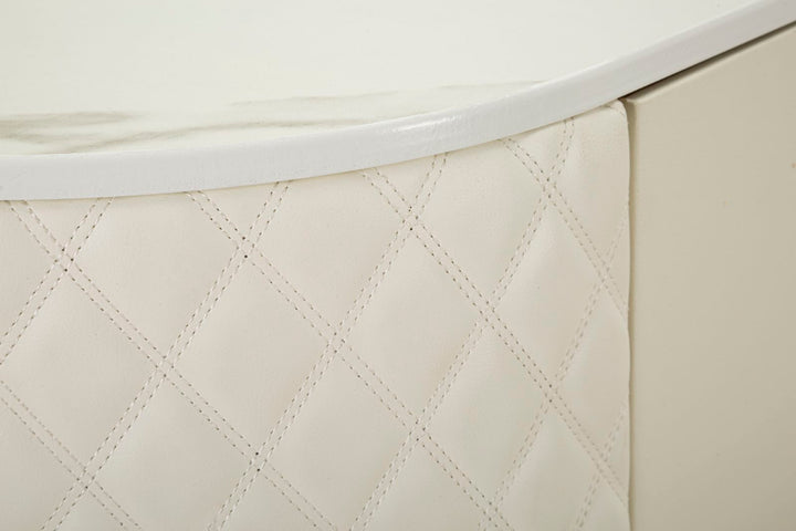 Glam kommode i guldfarve, træ, mdf, metal – 120x40x85 cm