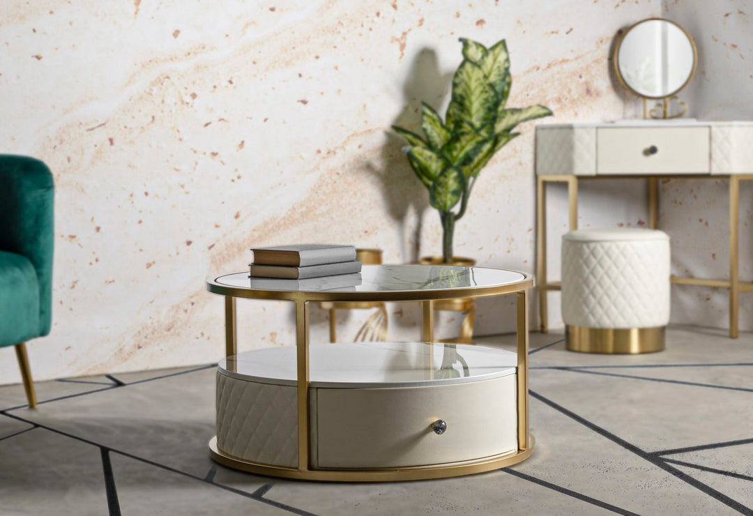 Glam bord i træ, mdf, metal – 75x40 cm