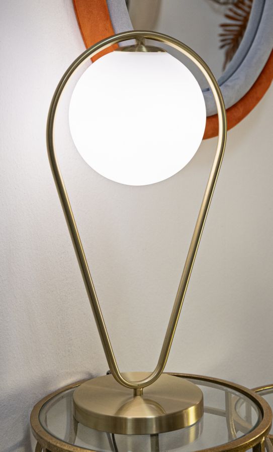 Glam bord i jern og glas – 25x18x50 cm