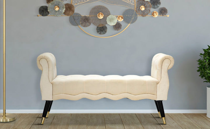 Glam entrébænk i træ – 120x40x60 cm