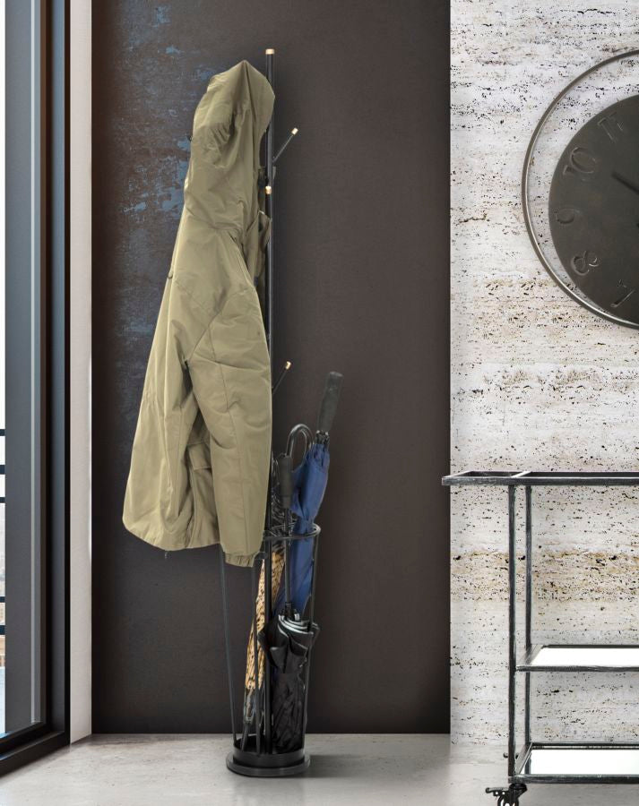 Glam paraplystativ i guldfarve af jern – 26x176 cm