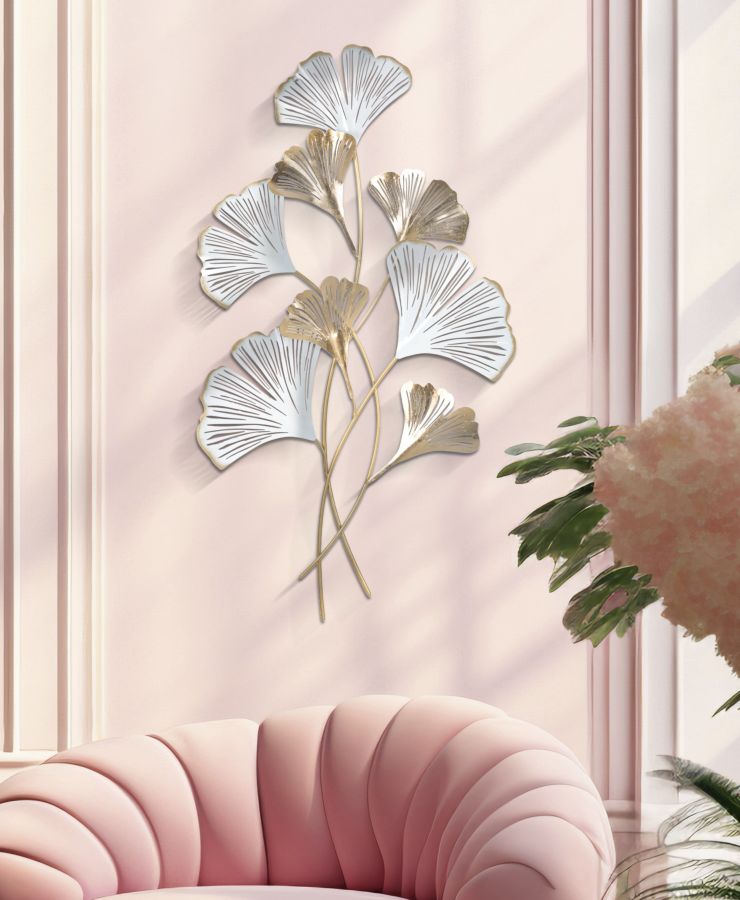 Glam vægpanel dekoration i metal – 58x5x104 cm