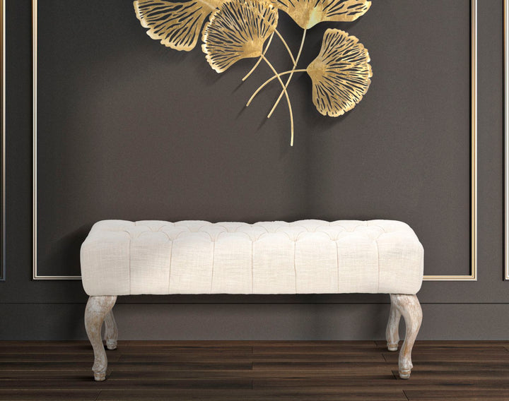 Glam entrébænk,  træ, mdf og polyester – 97x42x40 cm