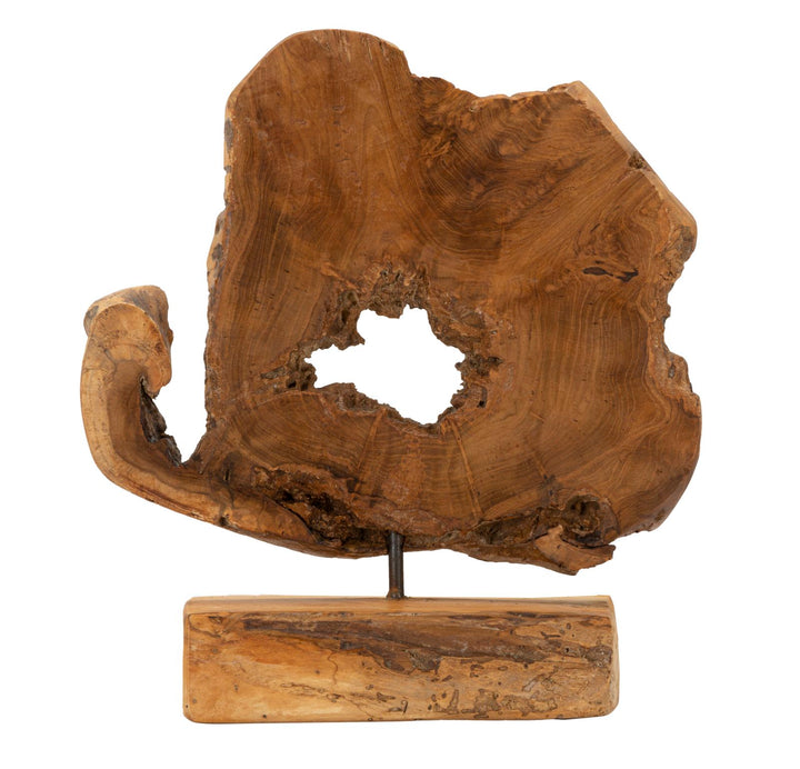 Skulptur i teaktræ – 31x13x35 cm