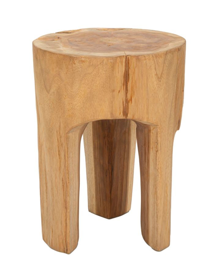 Taburet i teaktræ, 30x40 cm