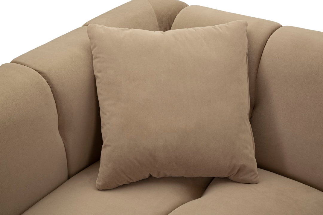 Glam 2-personers sofa med gyldne ben  – 155x81x71 cm