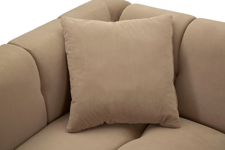 Glam 2-personers sofa med gyldne ben  – 155x81x71 cm