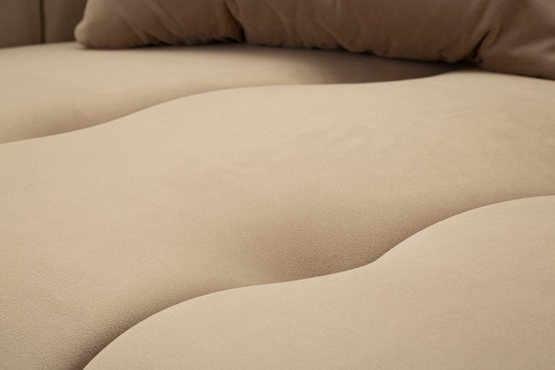 Glam 2-personers sofa med gyldne ben  – 155x81x71 cm