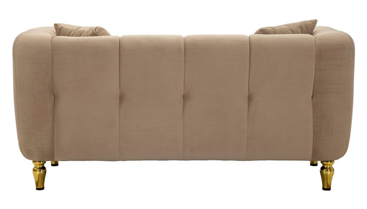 Glam 2-personers sofa med gyldne ben  – 155x81x71 cm