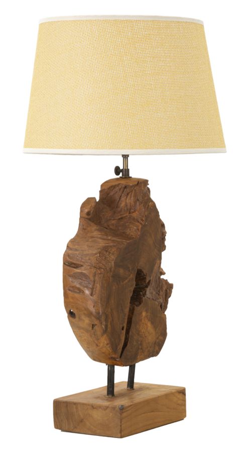 Lampe i teaktræ – 35x69 cm