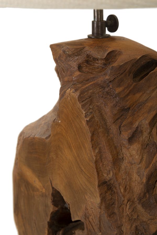 Lampe i teaktræ – 35x69 cm