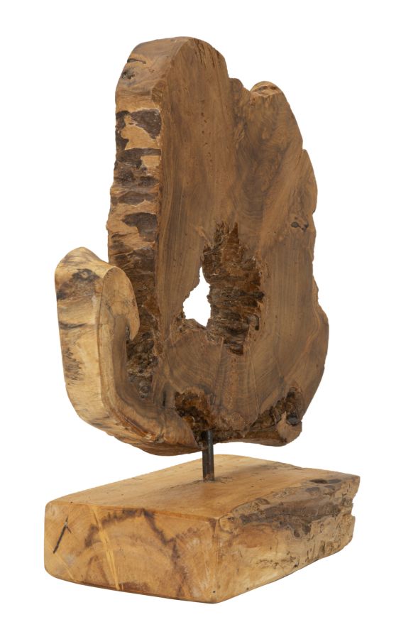 Skulptur i teaktræ – 31x13x35 cm