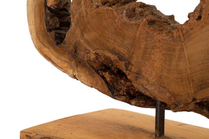 Skulptur i teaktræ – 31x13x35 cm