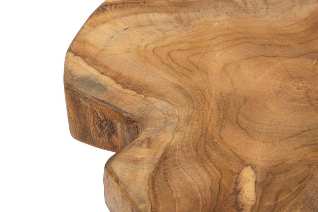 Taburet i teaktræ, 35x45 cm