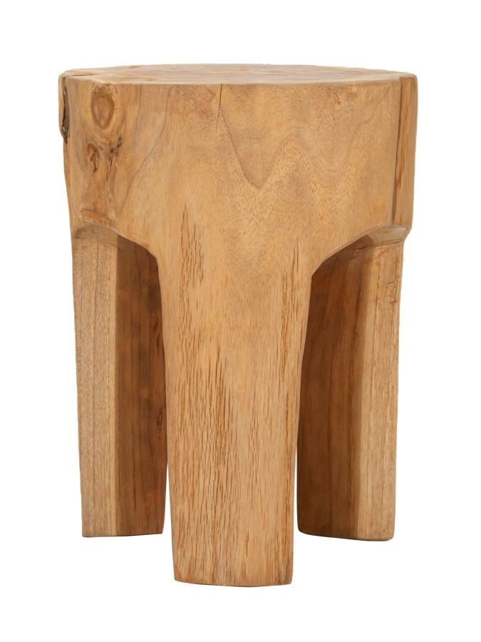 Taburet i teaktræ, 30x40 cm