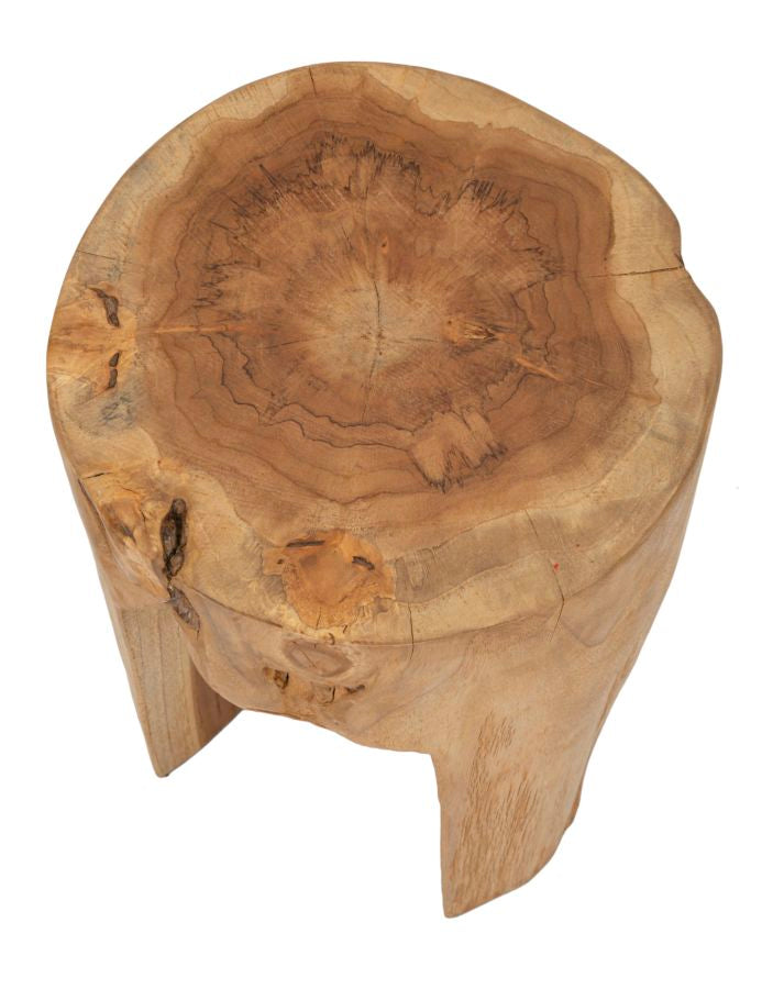 Taburet i teaktræ, 30x40 cm