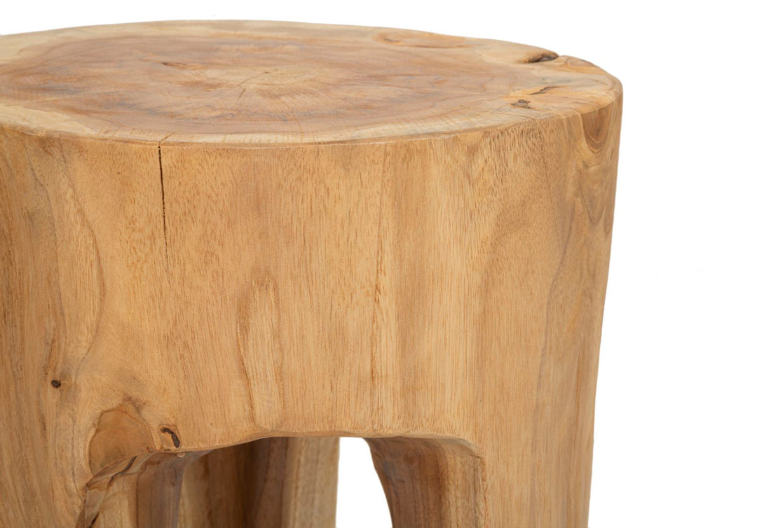 Taburet i teaktræ, 30x40 cm