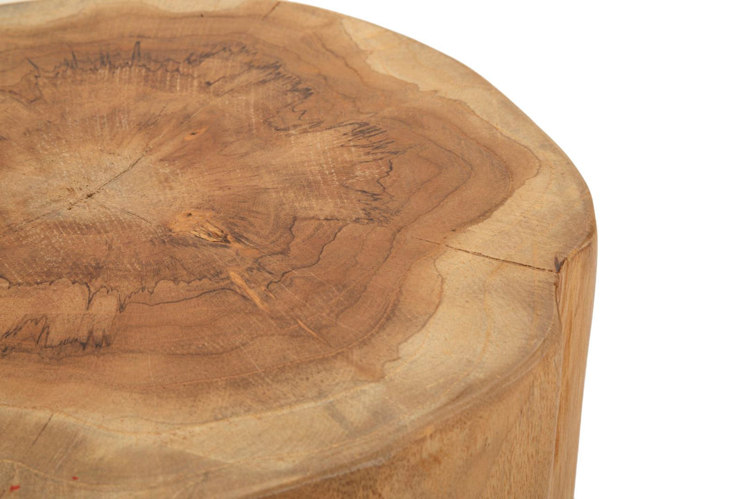 Taburet i teaktræ, 30x40 cm