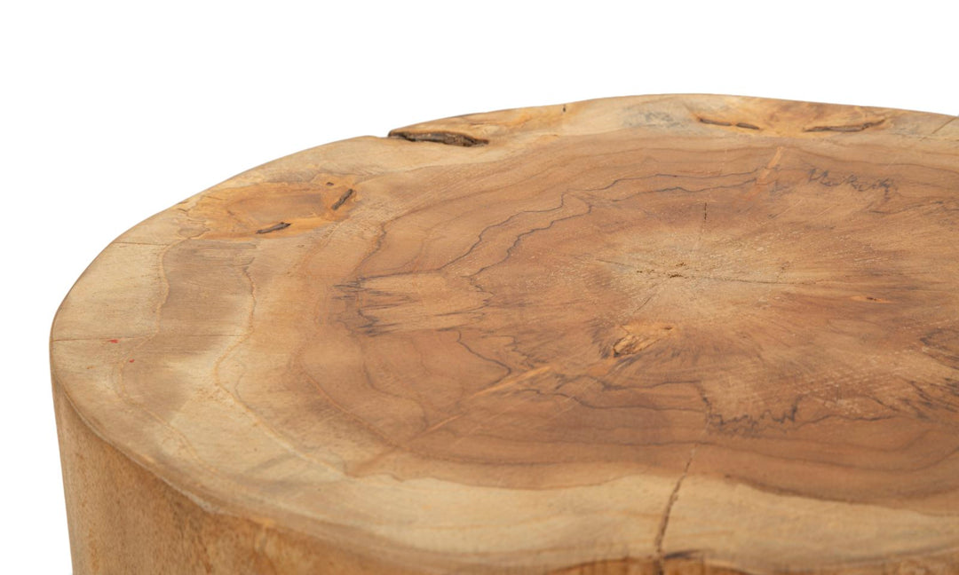 Taburet i teaktræ, 30x40 cm