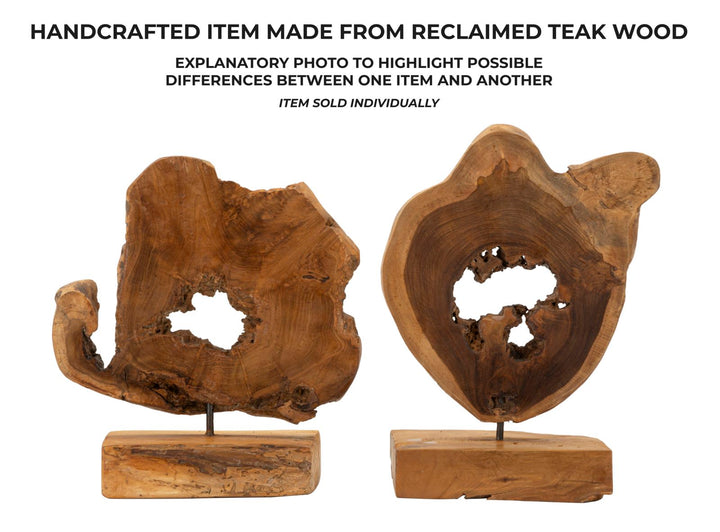 Skulptur i teaktræ – 31x13x35 cm