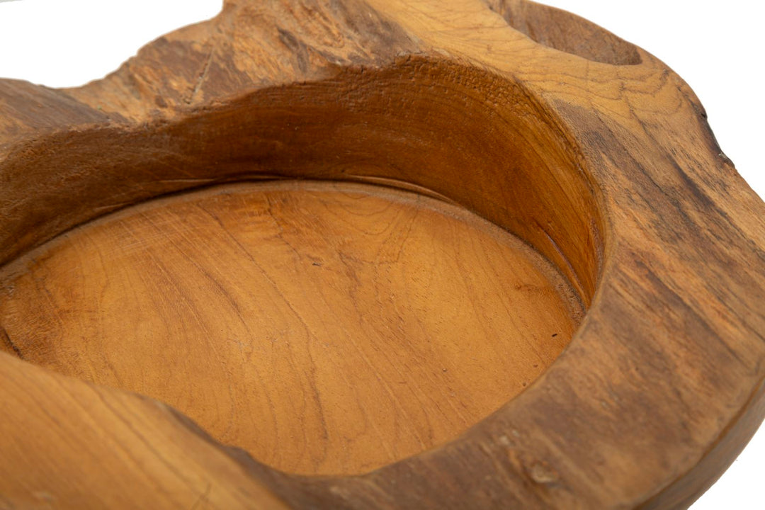 Dekorativ fad i teaktræ – 20x6 cm