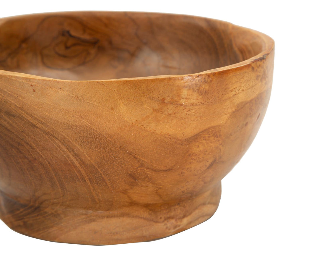 Bakke af teaktræ, 15x8 cm