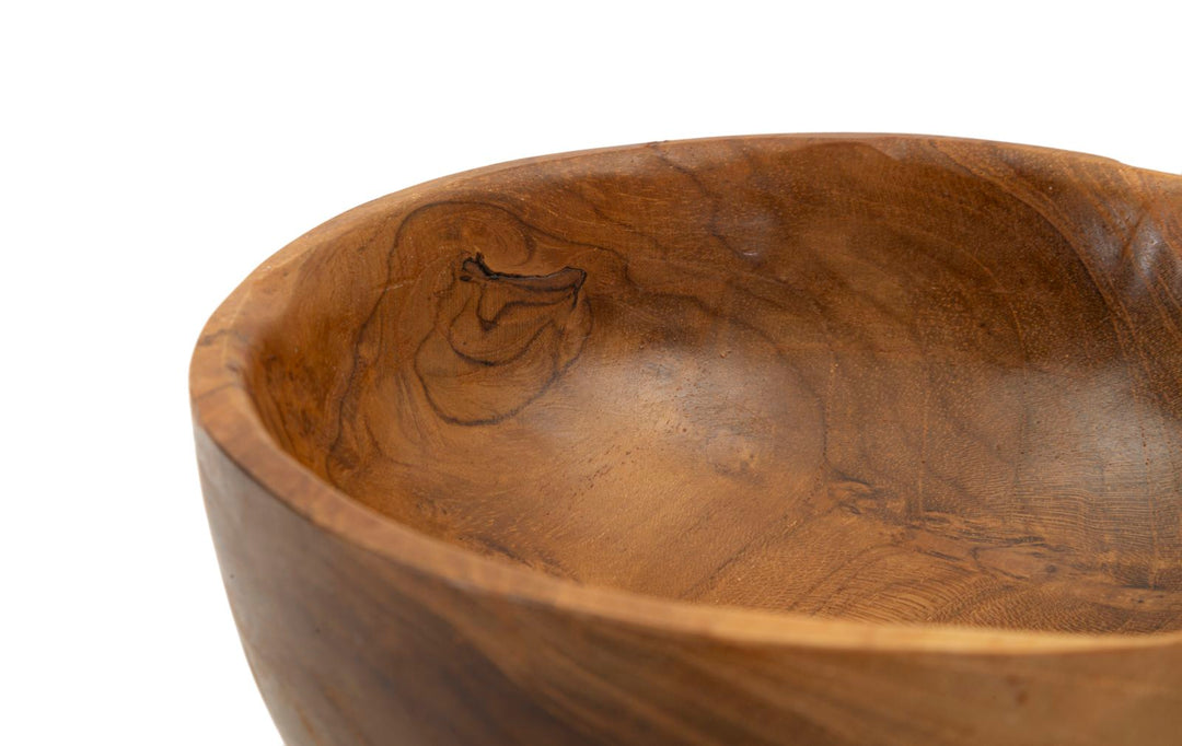 Bakke af teaktræ, 15x8 cm