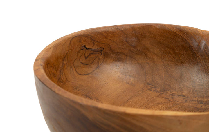 Bakke af teaktræ, 15x8 cm