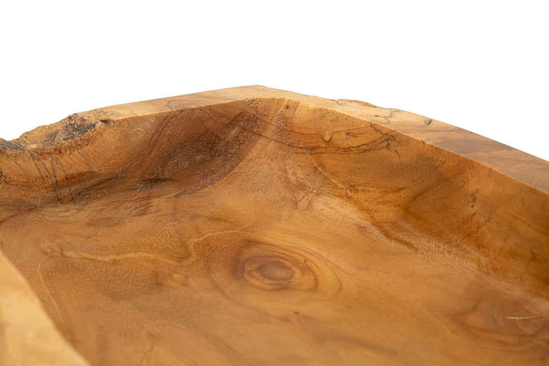 Bakke af teaktræ, 25x19x7 cm