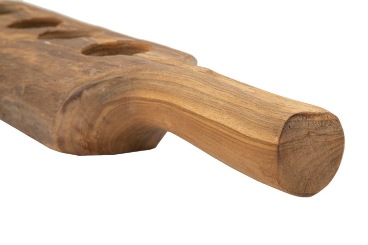 Lysestage i teaktræ – 51x14x6 cm