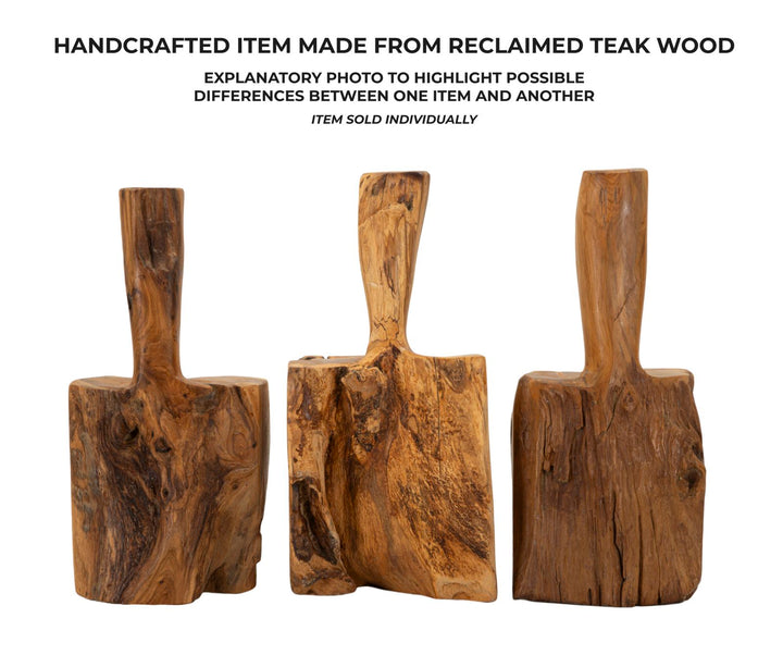 Dørstopper i teaktræ – 17x13x37 cm