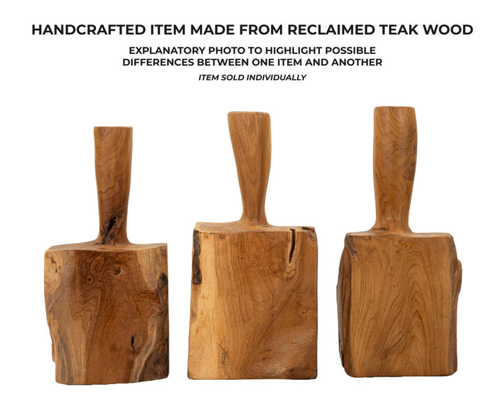 Dørstopper i teaktræ – 17x13x37 cm