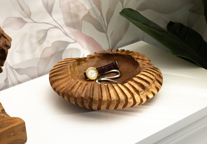 Bakke i teaktræ – 29x7 cm