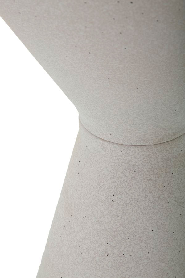 Bord i hvid, metal og keramik – 44x5x63 cm