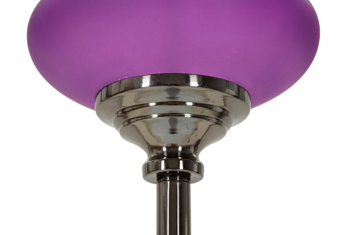 Gulvlampe i glas, jern og stof – 40x167 cm