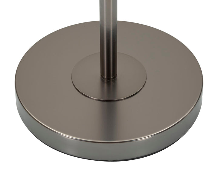 Gulvlampe i glas, jern og stof – 42x5x164 cm