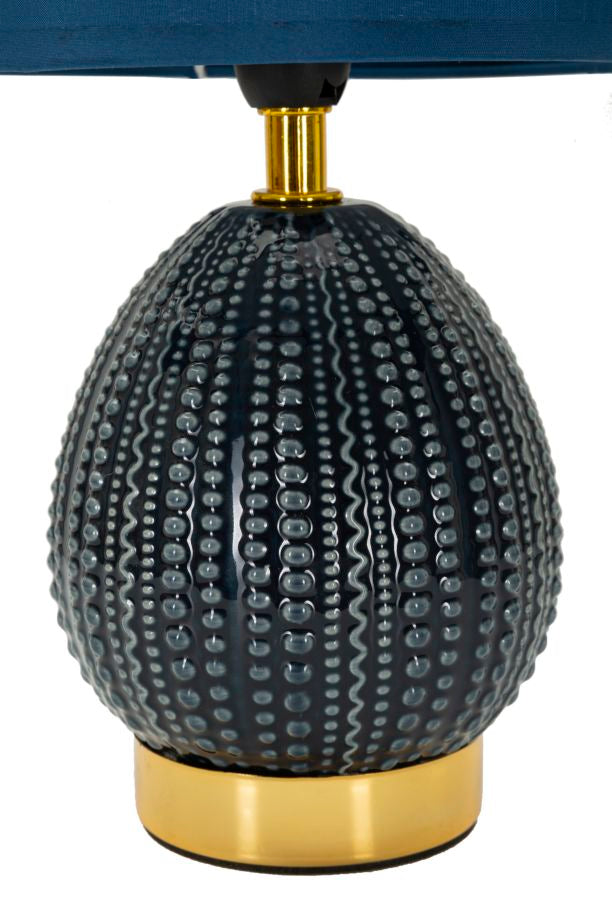 Moderne bordlampe, jern and stof – 15x30x5 cm