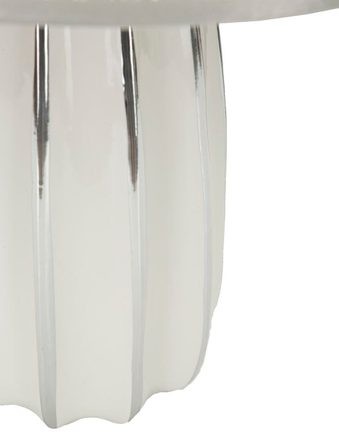 Glam bordlampe i keramik, jern og stof  – 30x45 cm