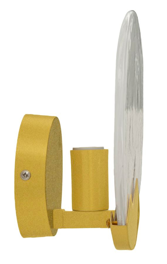 Glam lampe i glas og jern – 20x10 cm