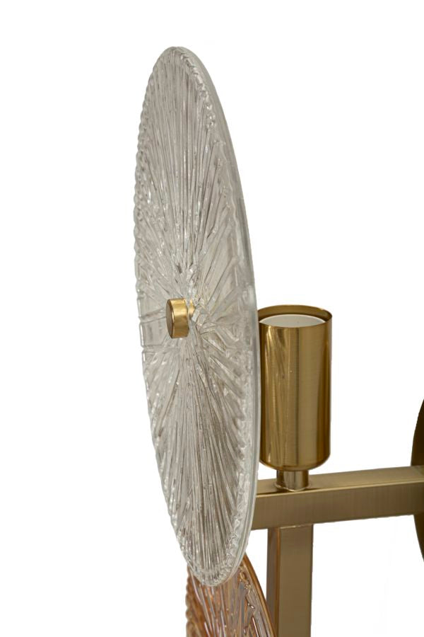 Glam lampe i guld af glas og jern – 20x14x41 cm