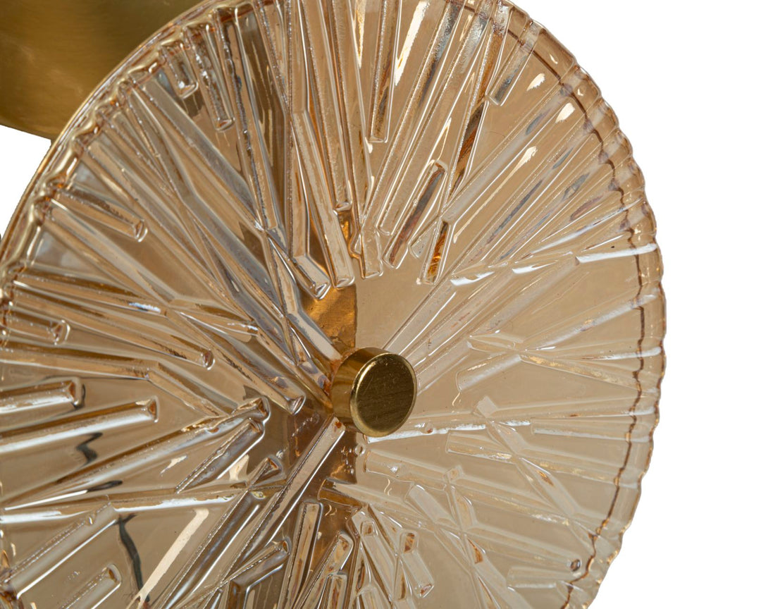 Glam lampe i guld af glas og jern – 20x14x41 cm