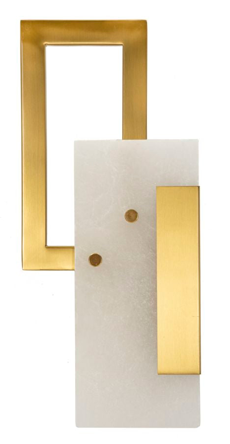 Glam lampe i glas og jern – 15x8x33 cm