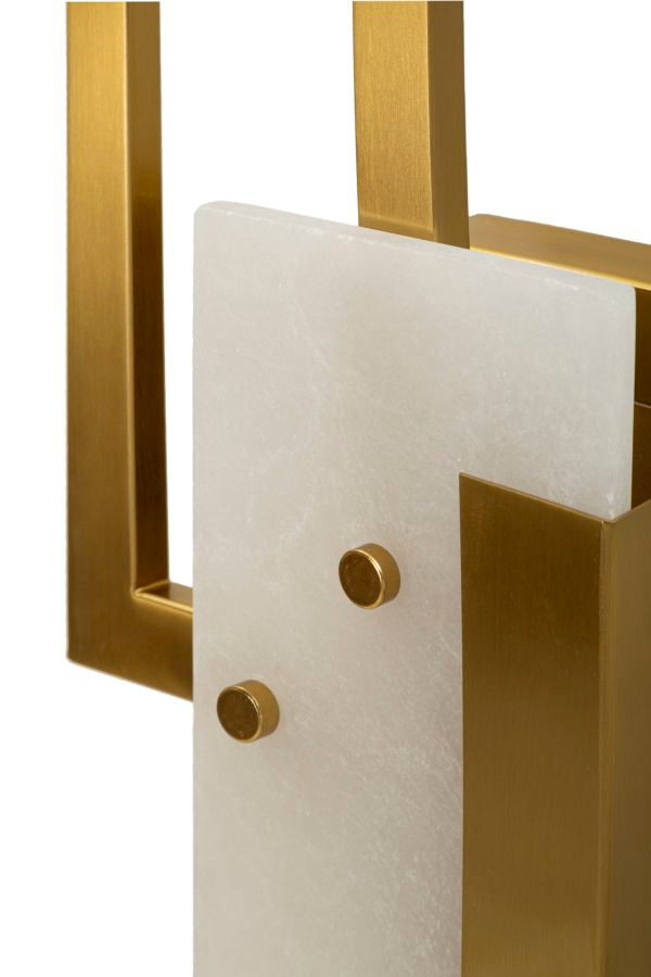 Glam lampe i glas og jern – 15x8x33 cm